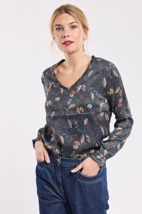 NATHALIE print blouse - cupro - Armor-lux - 1