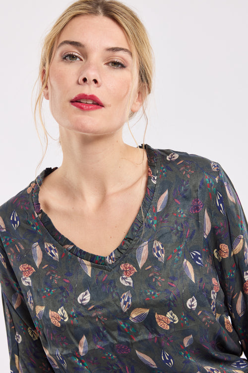 Blouse imprimée Nathalie - cupro - Armor-lux - 2