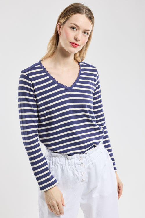 Marinière col dentelle Anaïs - Armor-lux - 4