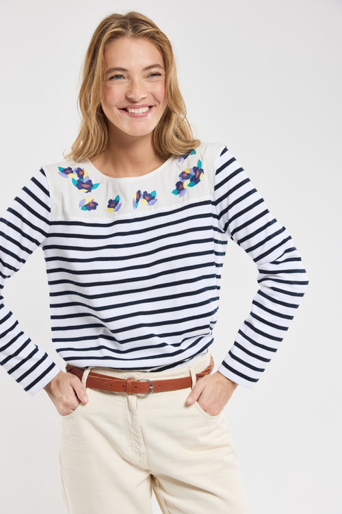 Besticktes Matrosenshirt Blanche – leichte Baumwolle - Armor-lux - 1