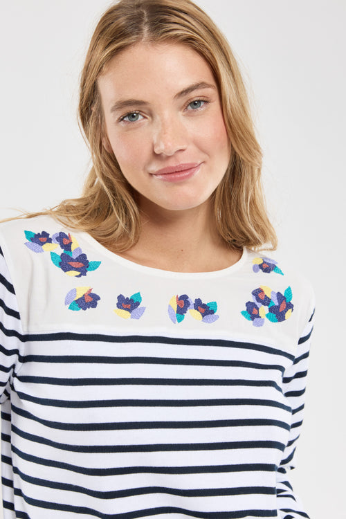 Besticktes Matrosenshirt Blanche – leichte Baumwolle - Armor-lux - 2