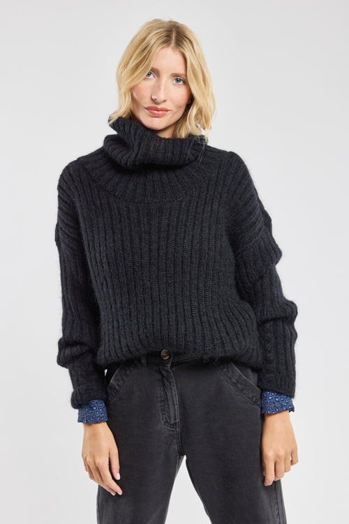 Pull col roulé Gaëtan - mohair et laine - Armor-lux - 1