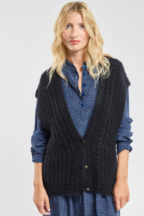 Gilet sans manche Côme - mohair - Armor-lux - 1