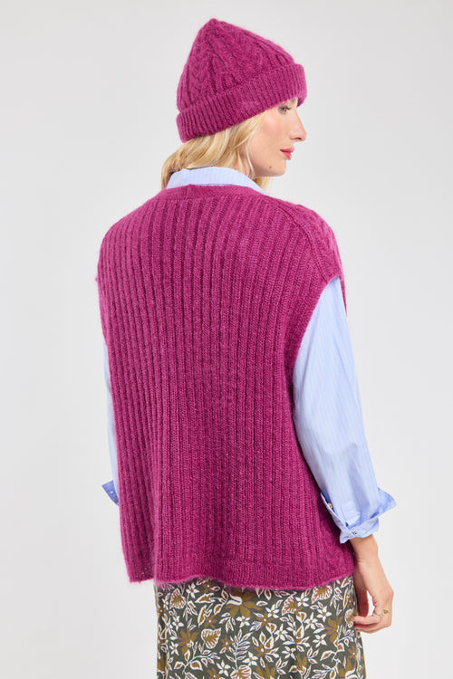 Gilet sans manche Côme - mohair - Armor-lux - 4