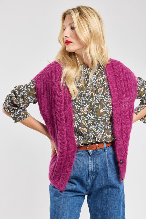 Gilet sans manche Côme - mohair - Armor-lux - 6