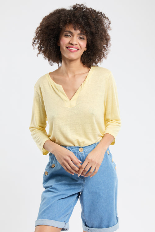 T-Shirt mit 3/4-Ärmeln Milo – Leinen - Armor-lux - 1