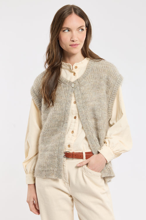 Gilet sans manches Ysée - mohair - Armor-lux - 1