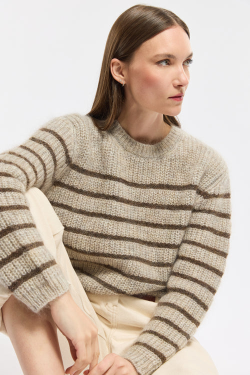 Pull rayé Lior - mohair - Armor-lux - 1