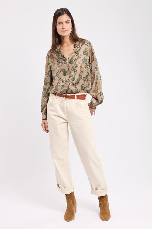 Bedruckte Bluse mit langen Ärmeln – Cupro - Armor-lux - 3