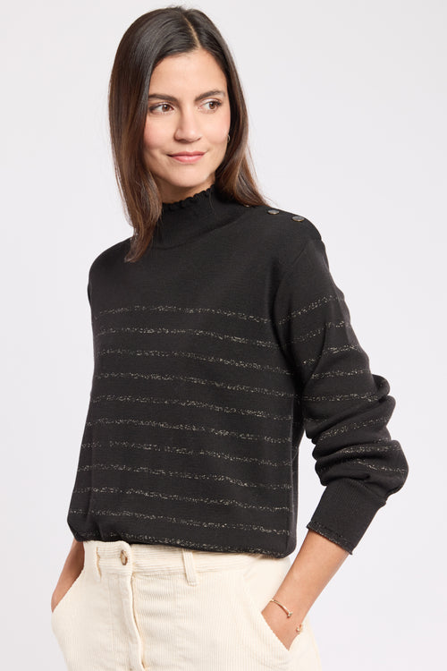 Pull rayé Noa - laine mérinos - Armor-lux - 1