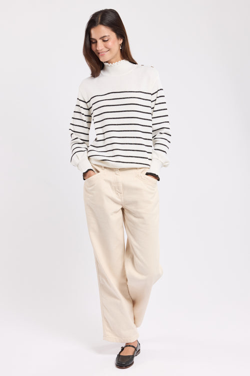 Pull rayé Noa - laine mérinos - Armor-lux - 3