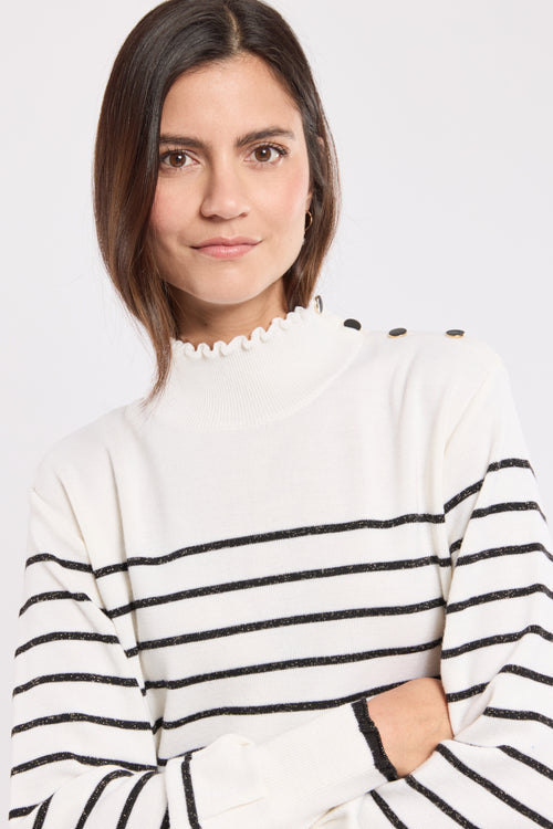 Pull rayé Noa - laine mérinos - Armor-lux - 2