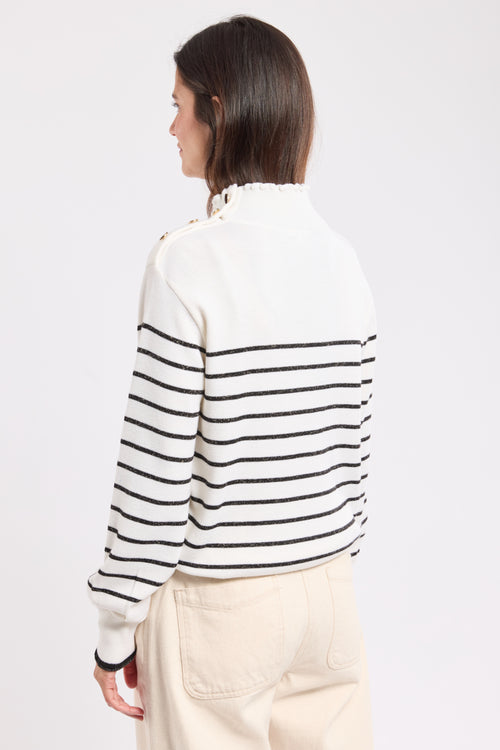 Pull rayé Noa - laine mérinos - Armor-lux - 4