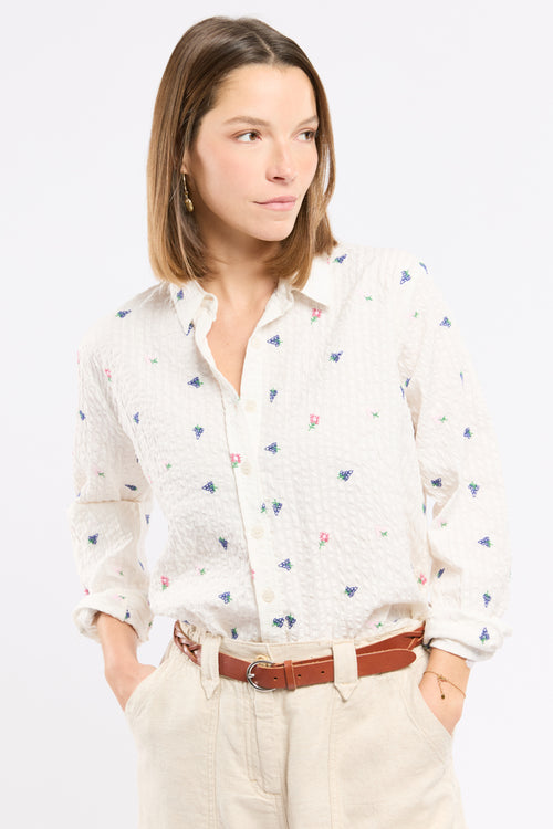 Bestickte Bluse Marielle - Baumwolle - Armor-lux - 1