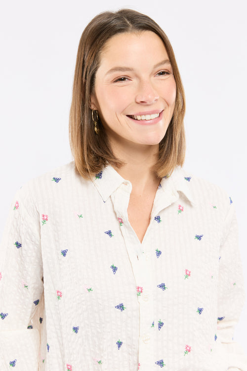 Bestickte Bluse Marielle - Baumwolle - Armor-lux - 2