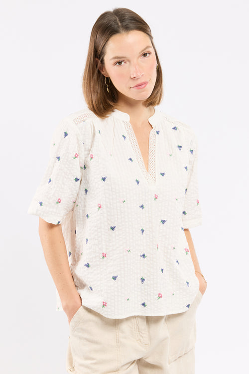 Blouse brodée Ron - coton - Armor-lux - 2