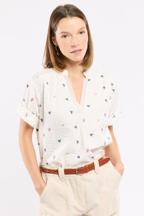 Blouse brodée Ron - coton - Armor-lux - 5