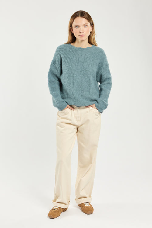 Fancy pearl rib sweater - mohair - Armor-lux - 3