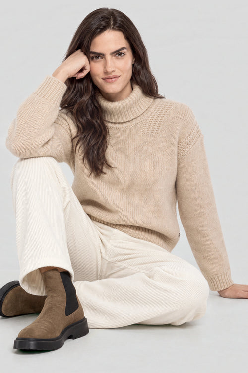 Bobble neck sweater - wool - Armor-lux - 2