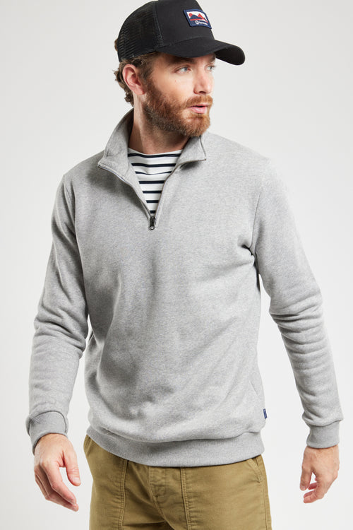Sweatshirt mit Stehkragen TAKIN - biologische Baumwolle - Armor-lux - 1