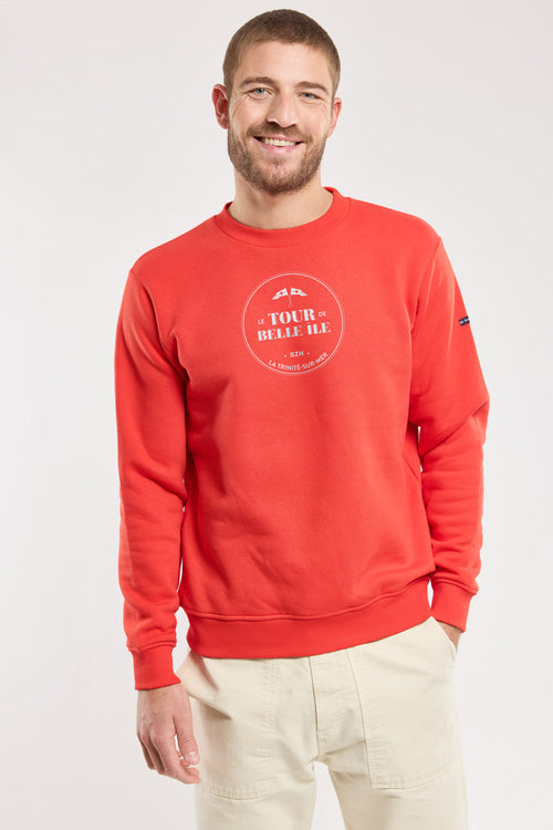 Screen printed sweatshirt - Tour de Belle-Ile - Armor-lux - 1