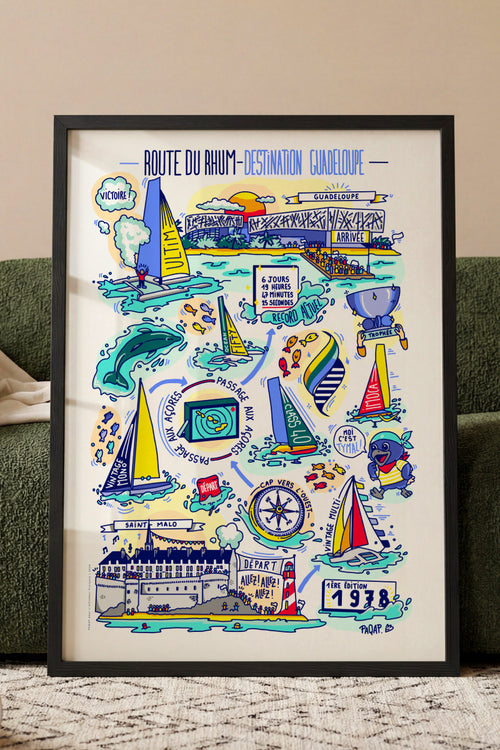 Affiche Route du Rhum - Destination Guadeloupe - Armor-lux - 1