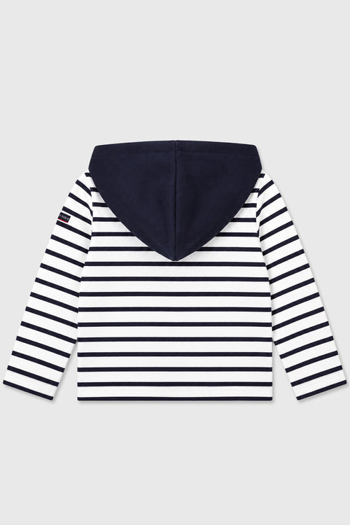 Marinière enfant à capuche en coton - Armor-lux - 2