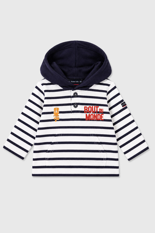 Baby-Matrosenshirt mit Kapuze - Baumwolle - Armor-lux - 1
