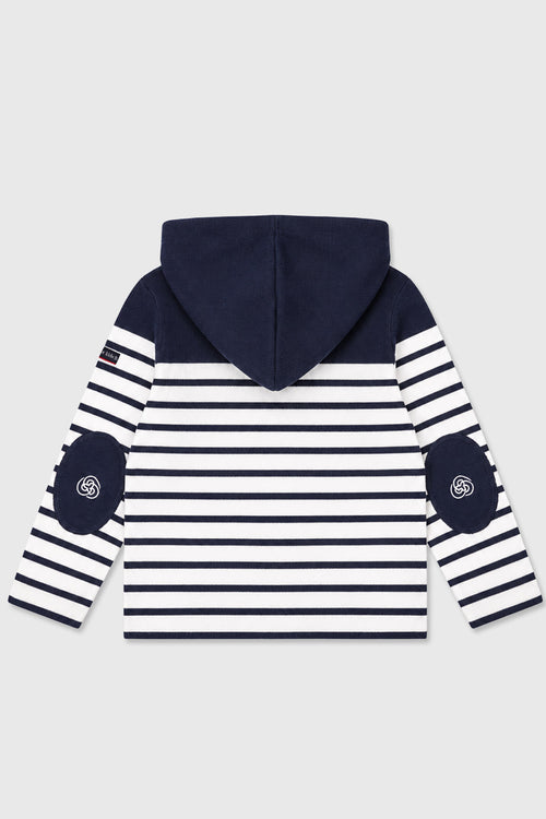 Marinière enfant à capuche en coton - Armor-lux - 3