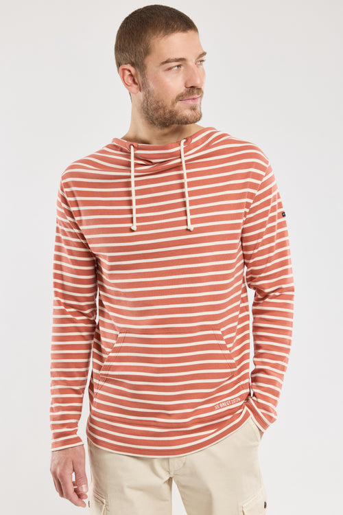 Cowl neck Breton shirt - heavy cotton - Armor-lux - 1