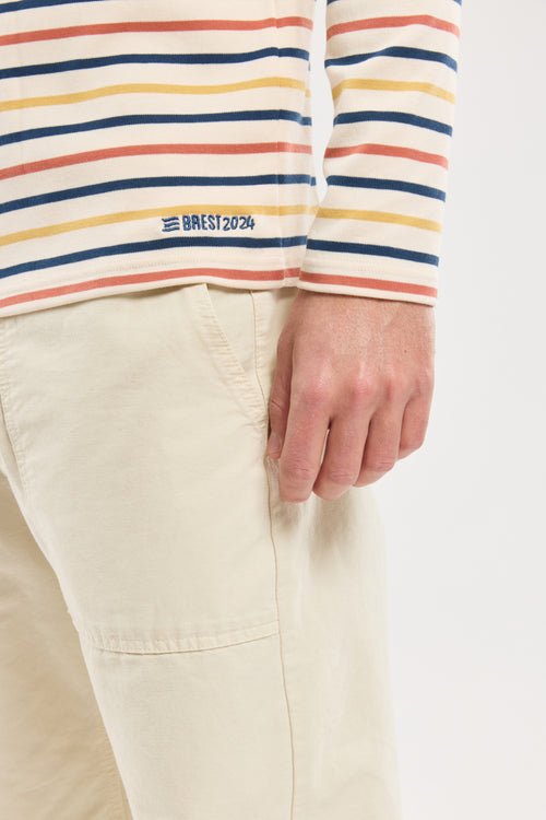 Three-coloured sailor stripe - thick cotton - Armor-lux - 4