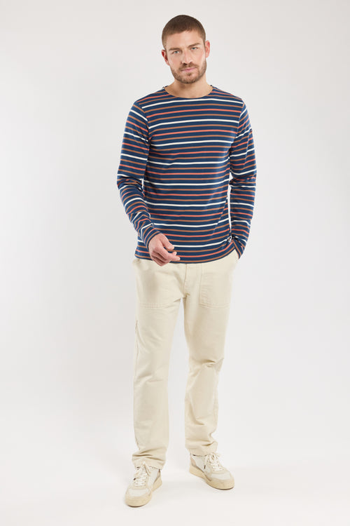 Three-coloured sailor stripe - thick cotton - Armor-lux - 2