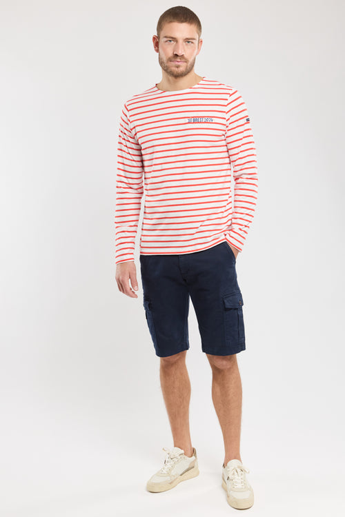 Embroidered Breton striped shirt - lightweight cotton - Armor-lux - 4