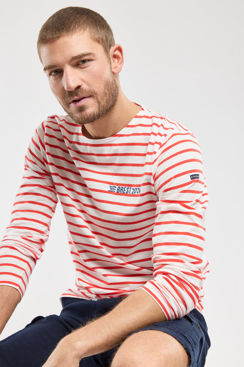 Embroidered Breton striped shirt - lightweight cotton - Armor-lux - 2