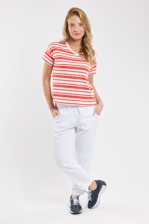 Gestreiftes T-Shirt - leichte Baumwolle - Armor-lux - 4