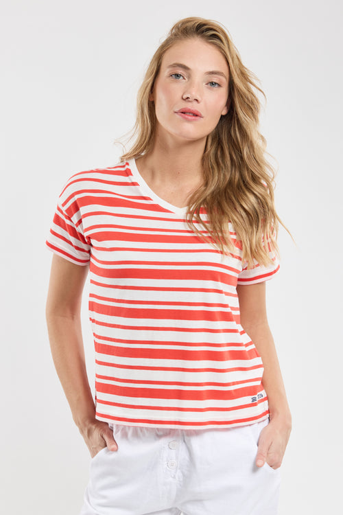 Gestreiftes T-Shirt - leichte Baumwolle - Armor-lux - 1