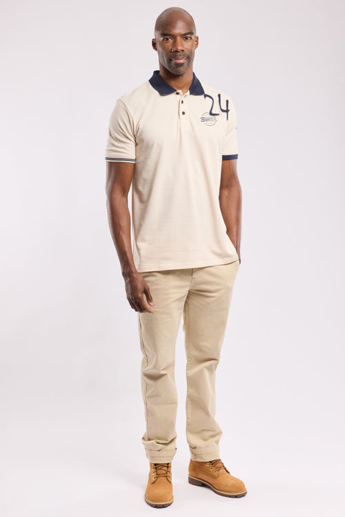 Short-sleeved printed polo shirt - cotton - Armor-lux - 4