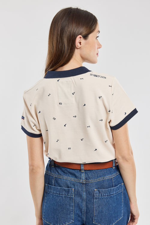 Poloshirt mit kurzen Ärmeln Stickerei „Brest 2024“ – Baumwolle - Armor-lux - 2