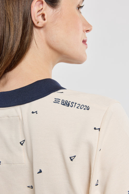 Short-sleeved polo shirt with Brest 2024 embroidery - cotton - Armor-lux - 3