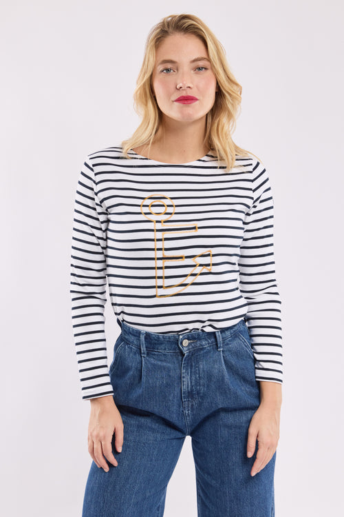 Escale à Sète striped shirt - thick cotton - Armor-lux - 2