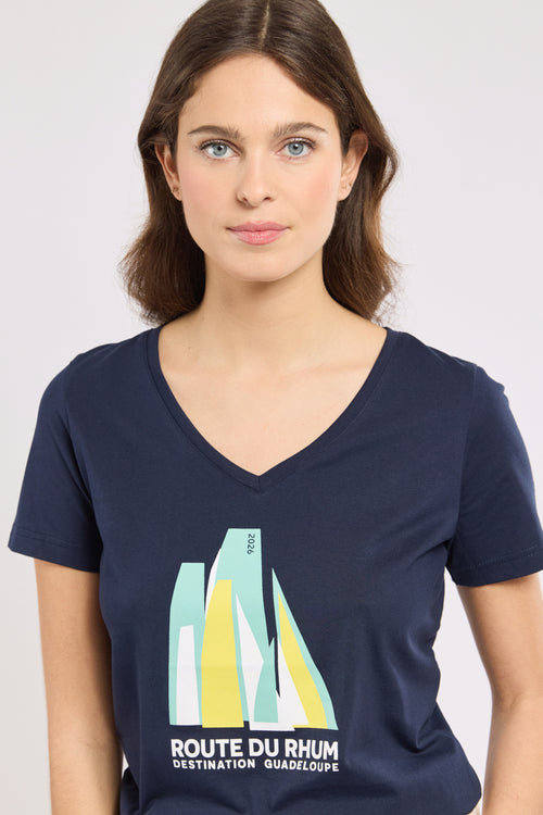 T-shirt sérigraphié - Route du Rhum - Destination Guadeloupe - Armor-lux - 1