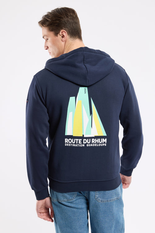 Screen-printed zip-up sweatshirt - cotton - Armor-lux - 5