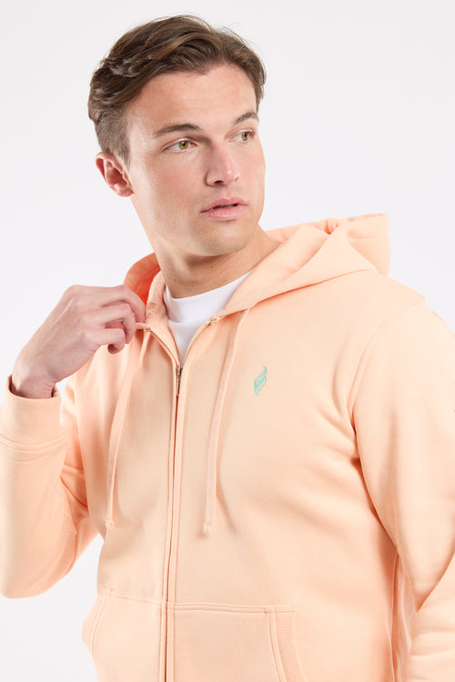 Screen-printed zip-up sweatshirt - cotton - Armor-lux - 4