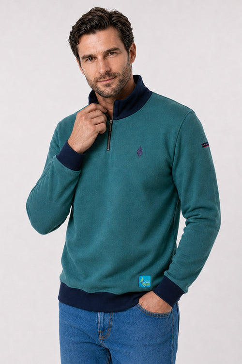 Trucker-neck sweatshirt - cotton - Armor-lux - 3