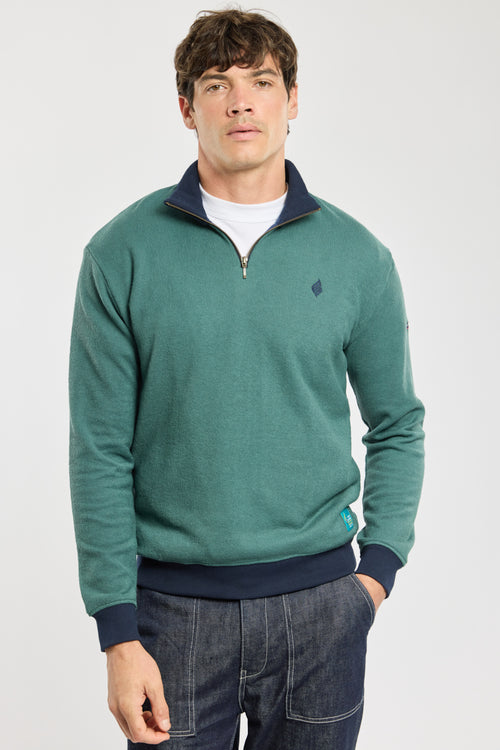 Trucker-neck sweatshirt - cotton - Armor-lux - 1