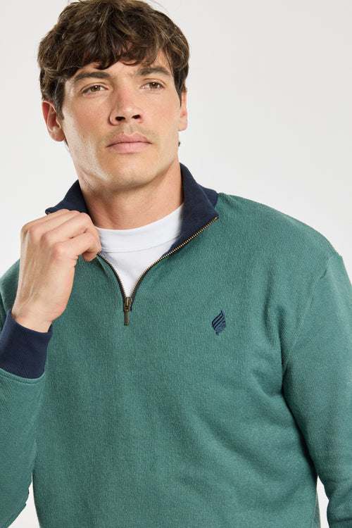 Trucker-neck sweatshirt - cotton - Armor-lux - 2