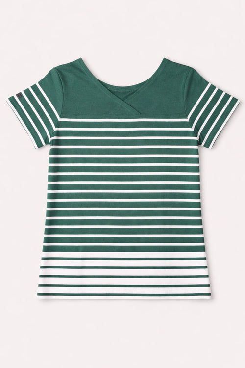 Breton striped shirt with V-back - lightweight cotton - Armor-lux - 2