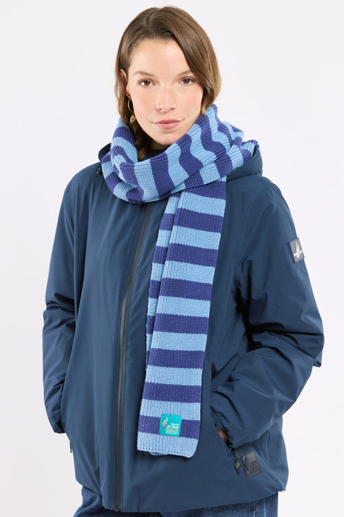 Écharpe rayée - coton et laine - Armor-lux - 1