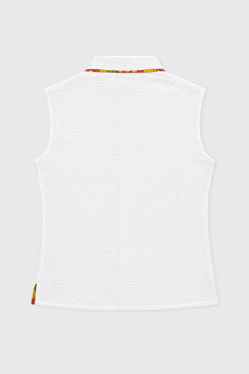 Sleeveless Blouse - cotton - Armor-lux - 3