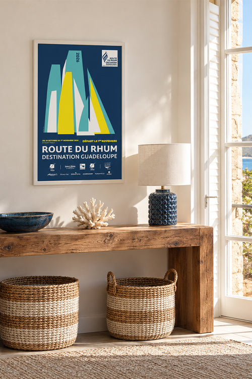 Affiche officielle Route Du Rhum Destination Guadeloupe - 40 x 60 cm - Armor-lux - 1